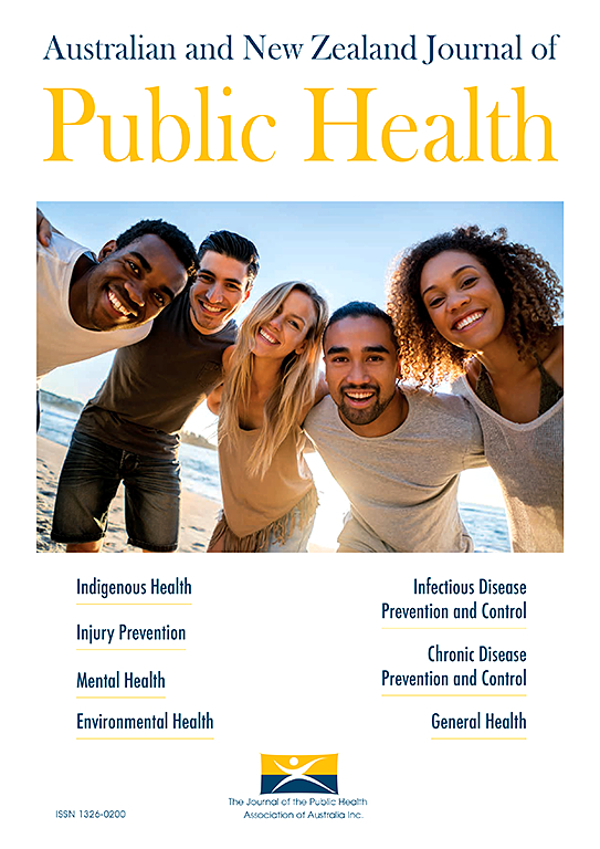 Go to journal home page - Australian and New Zealand Journal of Public Health